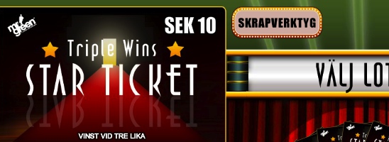 Triple Wins Star Ticket med chans att vinna €50 000